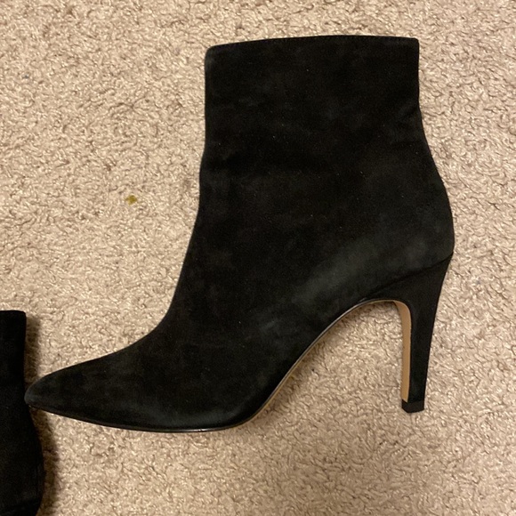 Leith black suede booties/ heeled boots - Picture 4 of 9